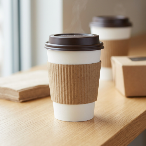 HotDrinkCupSleeves-TTtL Kraft Hot Drink Cup Sleeves for Coffee Packaging